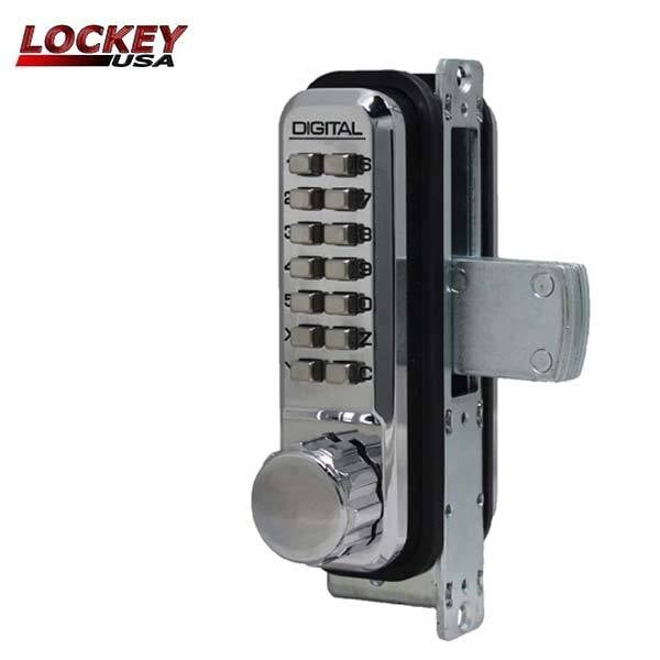 Lockey: 2900 - Narrow-Stile Mechanical Keypad Keyless Bolt - Jet Black